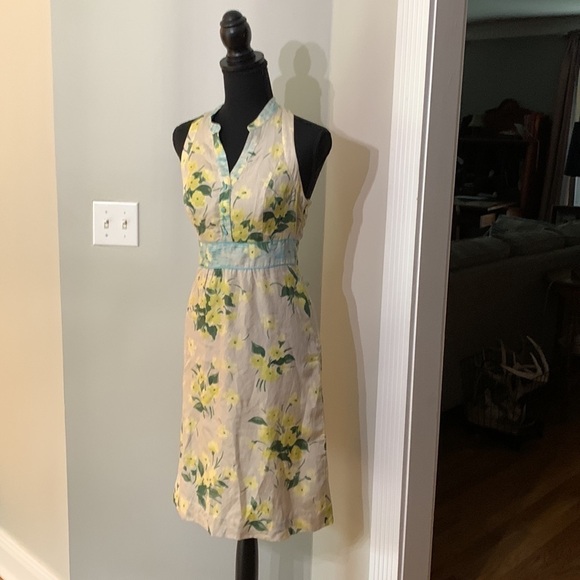 Dresses & Skirts - Anthropology Dress Maeve size 2 60% cotton-40% silk. Yellow blue and tan